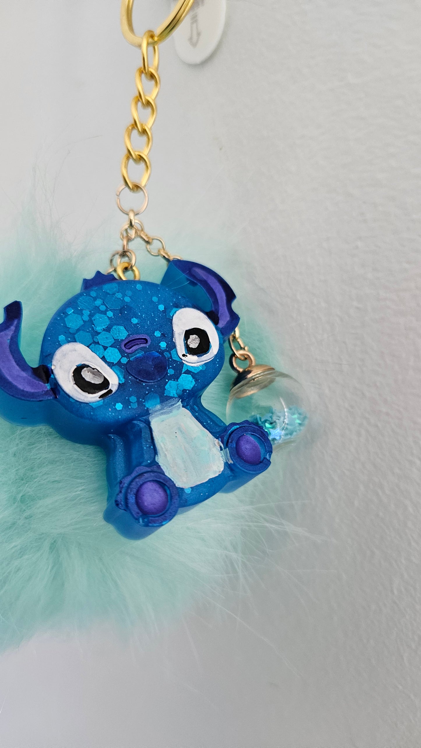 Stitch & Sparkle 💙🩵💜 Keychain